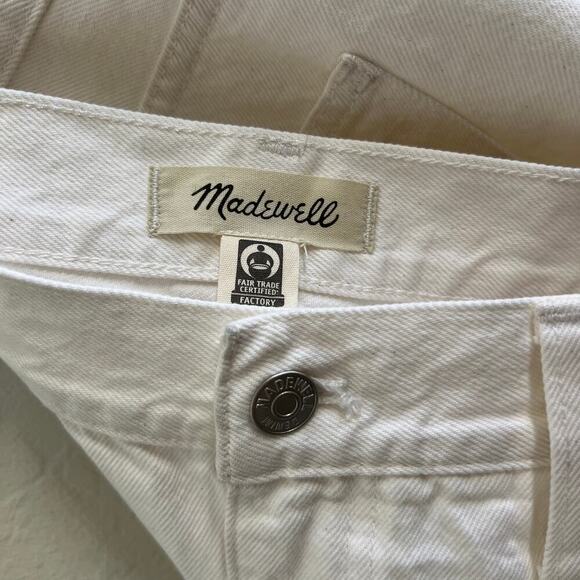 NEW Madewell Rigid High Rise Baggy Flare Jeans in Tile White - Picture 10 of 13